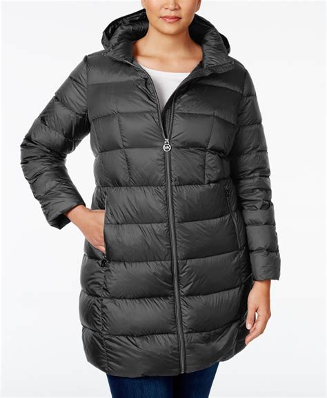 michael kors women's puffer jacket waist length with hood|Michael Kors packable jacket women.